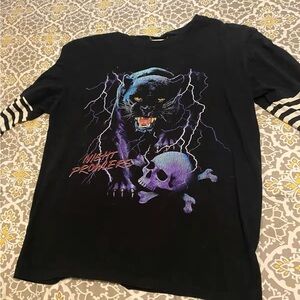 Black and Blue Long Sleeve Tees with Dynamic Lightning Designs